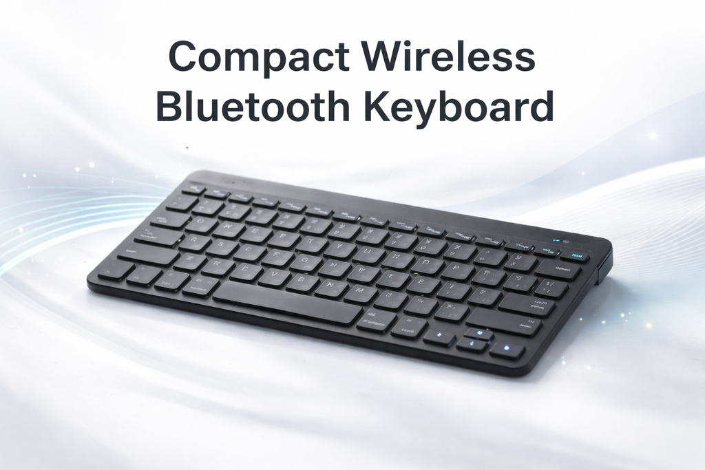 Slim Bluetooth Wireless Keyboard for Tablet, Laptop & Phone