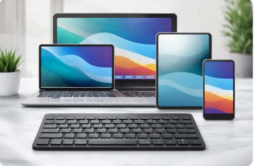 Slim Bluetooth Wireless Keyboard for Tablet, Laptop & Phone